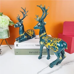 Light luxury style fashion   resin animal decoration deer stand statue for home ornament