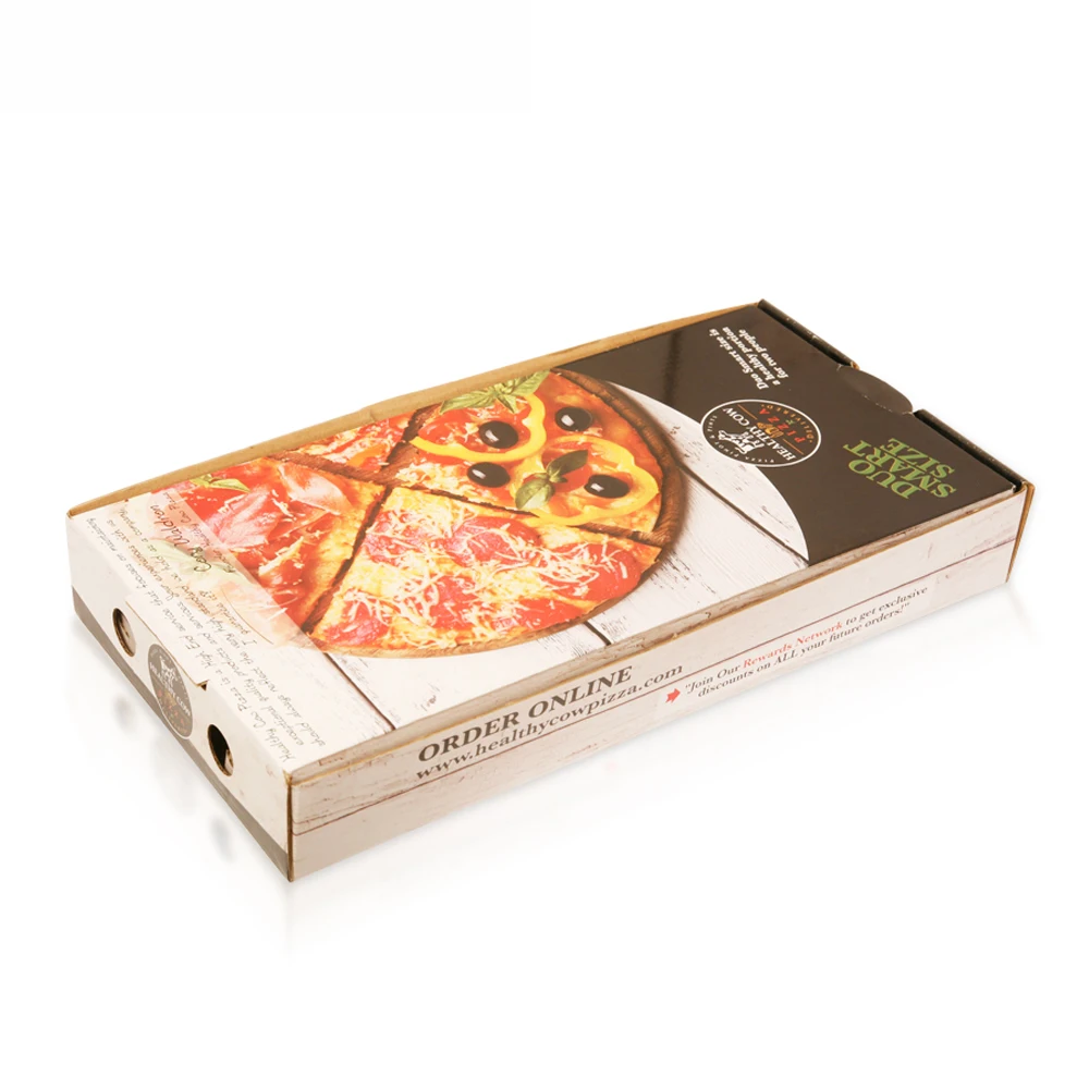Wholesale cheap custom printed corrugated pizza delivery box with logo