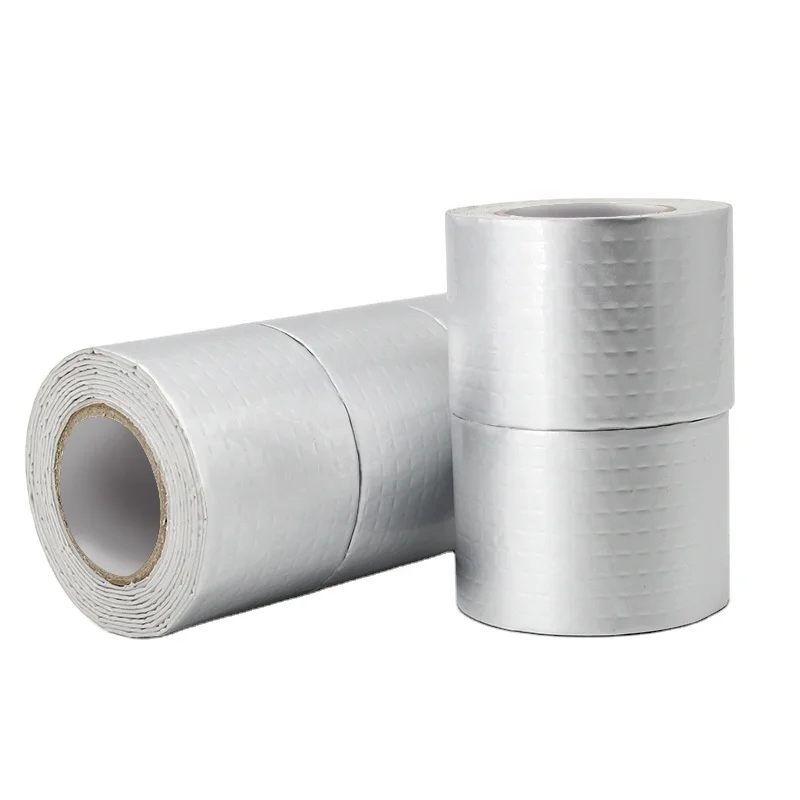 Strong Adhesion Aluminum Butyl Tape Waterproof Adhesives Leak Repair Tape for Pipe RV Awning Sail Roof Window Sealing