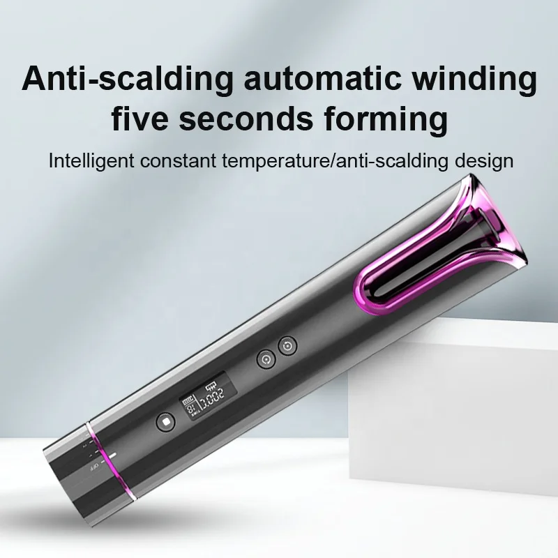 Wireless Portable Automatic Curling Iron Auto Rotating Electric Cordless Hair Curler Wand