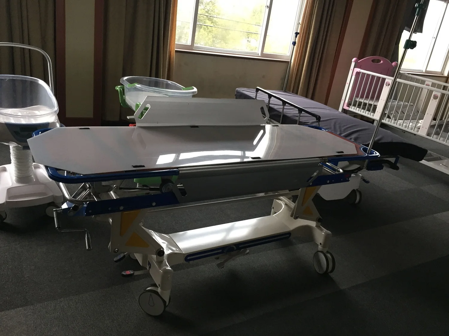 Medical Abs Emergency Patient Transfer Trolley Medical Furniture Hospital ICU Patient Emergency Bed For Hospital ICU Room