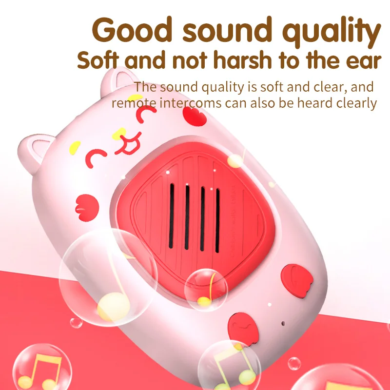 Cute Rabbit Style Walkie Talkie 2Pcs Outdoor Parent-Child Interaction Usb Rechargeable Walkie Talkie