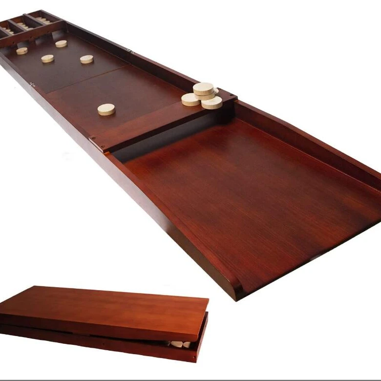 Dutch Shuffleboard Table - Foldable Sjoelen in Full-Size with 30 Disks Fun Adult Board Game