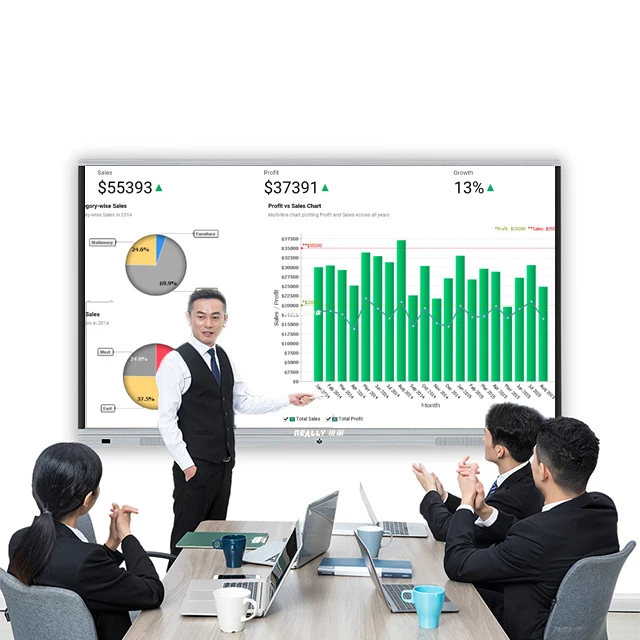
Really 55inch High Configuration 4k Interactive Whiteboard Smart Board 