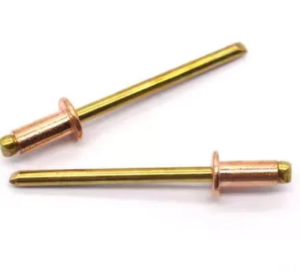 Open End Blind Rivets Brass Copper Rivet Break Pull Mandrel Round Head Open End Pop Blind Rivet
