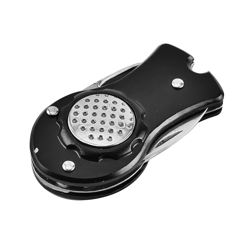 Best Selling Stainless Steel Switchblade Custom Magnetic Golf Ball Marker Golf Divot Tool