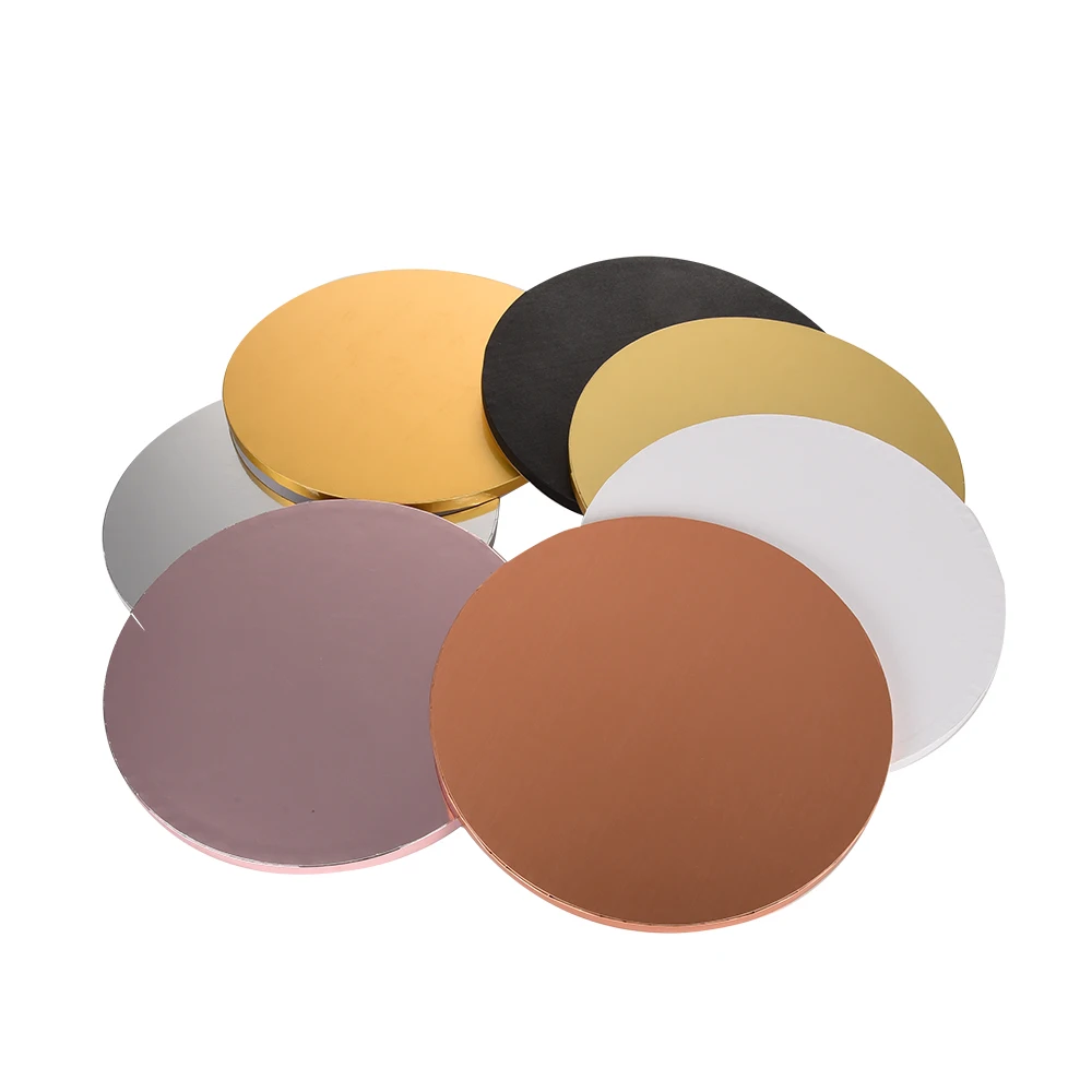 Wholesale Custom 4' 5' 6' 7' 8' 9' 10' 11' 12'  thickness 6mm 12mm Thickness Gold Silver Round Cake Board Drum
