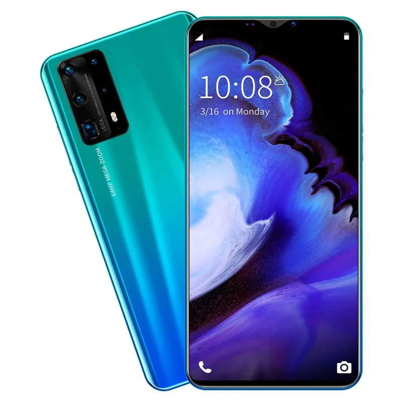 Недорогие ультратонкие смартфоны P40 Pro + с экраном 5,8 дюйма, смартфон с разблокировкой по лицу, смартфон с двумя SIM-картами