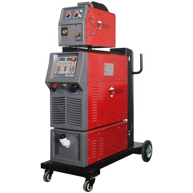 Digital Intelligent IGBT Module Double Pulse 3 Phase 380V 500A Aluminium Water Cold MIG Welder