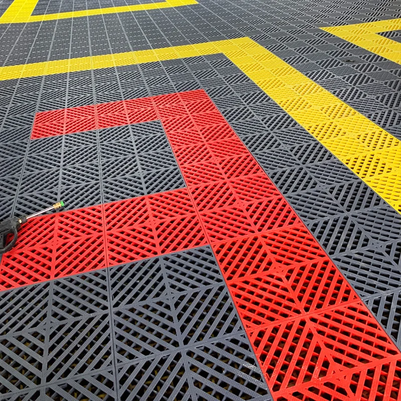 3cm Car wash grille anti slip garage floor tiles removable plastic floor mats grating for car wash