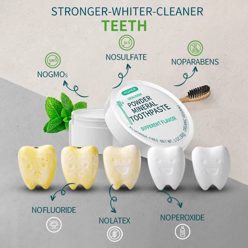 Wholesale Private Logo Pearl White Teeth Whitener Powder Natural 30g PAP Tooth Whitening Stains Tooth Teeth Whitening Powder