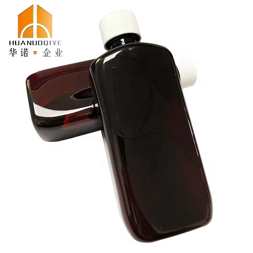 16oz Amber Pet Cough Syrup Plastic Arch Modern Square Seal Medicine Bottle with Crc Lid and qr Code in stock