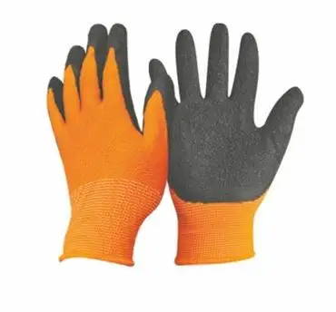 High Quality Top Gloves 13 Gauge Latex Gloves Price / Making Machine Nylon Liner, Latex Coated Gray, Black 12000pairs 23-26cm