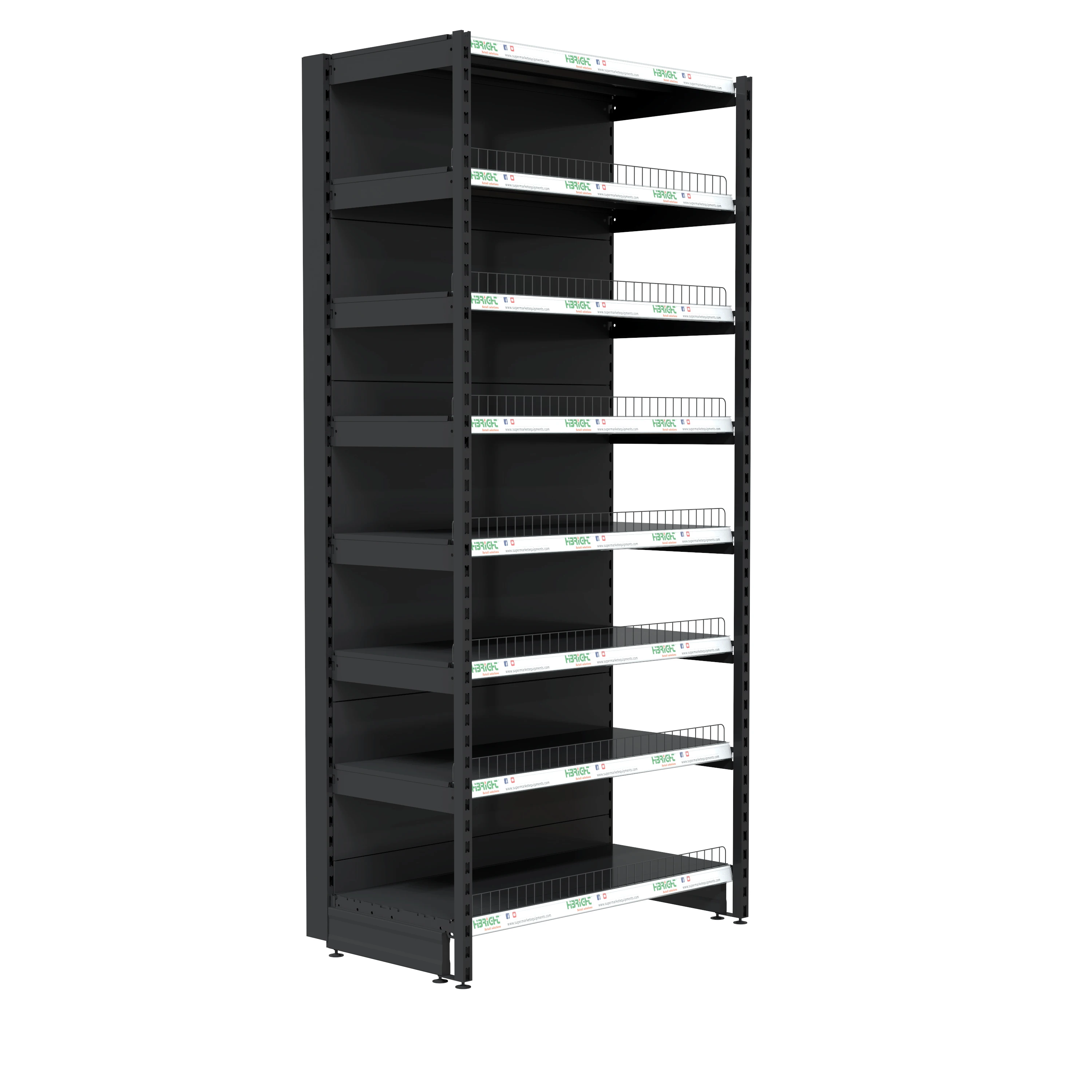 Boutique Store Gift Heavy Duty New Design Grocery Store Display Shelving With Wood Color Finish
