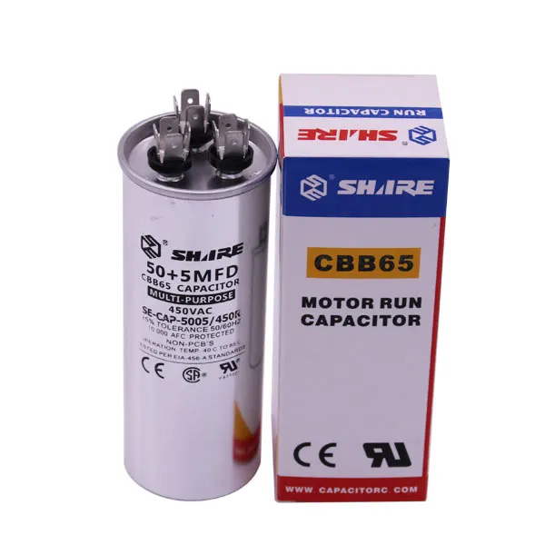 Алюминиевый Электрический конденсатор cbb65a для генератора