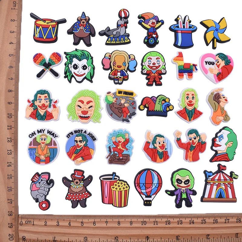 Factory wholesale newest design clown circus charm pvc crocodile amulet designer shoe ornaments