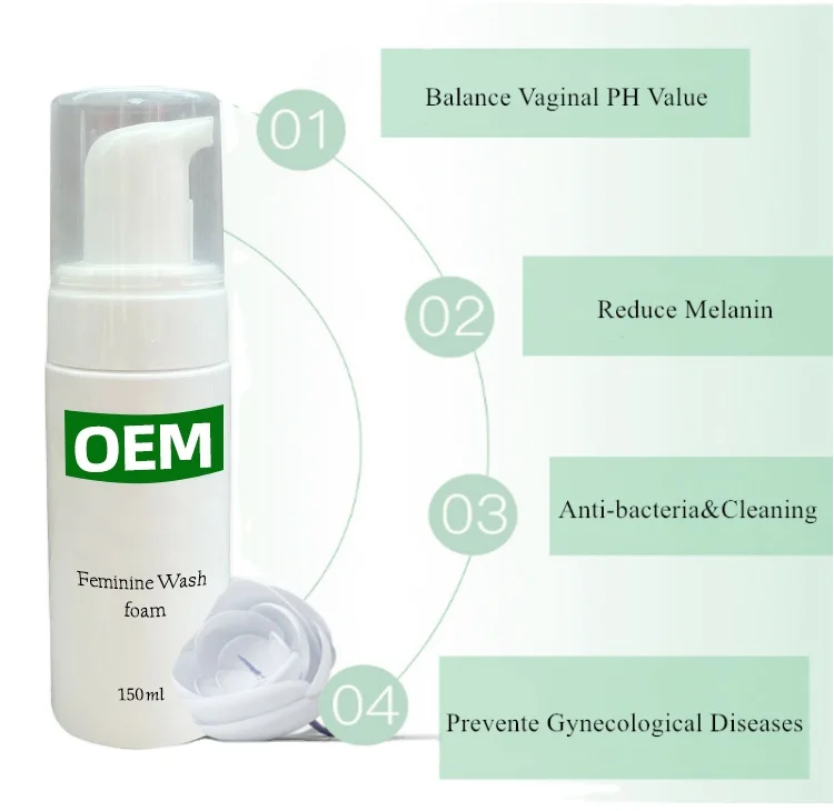 Private label PH Balanced Organic Feminine Intimate vaginal Hygiene Yoni Wash Female Vagina Foam Wash
