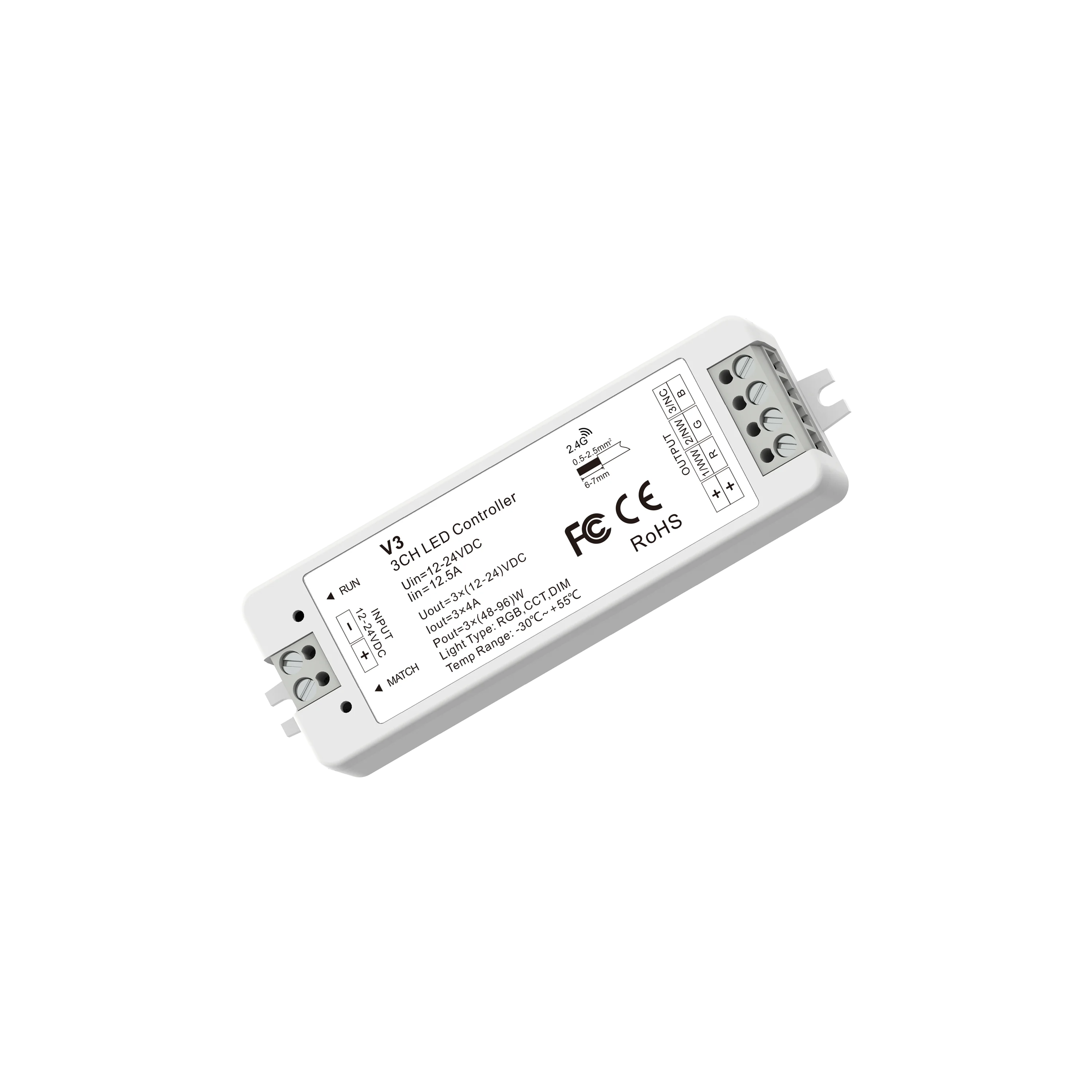 24V dimmer Touch remote control RF dimmer 12A For Single Color or RGB LED Strip 192W led strip dimmer