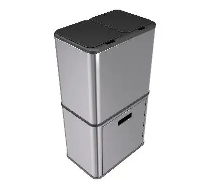 Good Quality Diaper Bin  Metal 2 layers 3 Compartments Storage function Kitchen Commercial  Hotel   stainless steel trash can