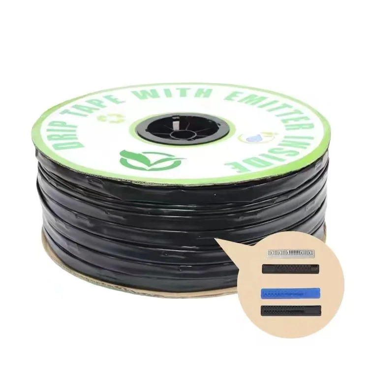 2022 Water saving drip irrigation belt in agriculture 16mm flat dripper drip tape