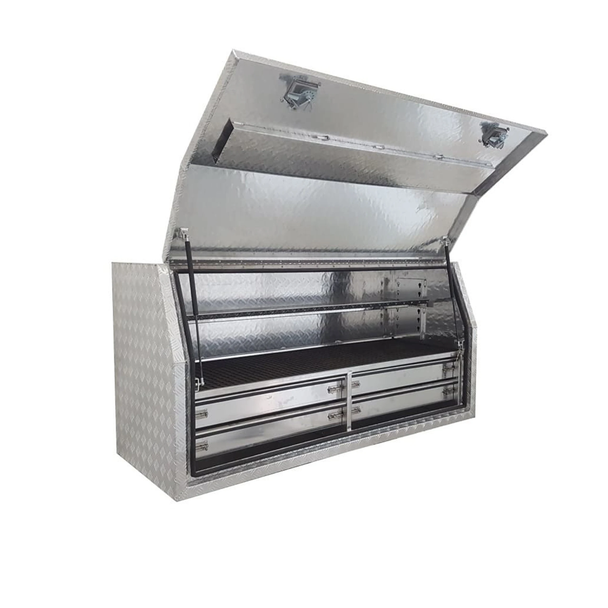 1400*600*1200 mm Custom Aluminum  Dual Cab Ute Tray and Canopy   with Movable Shelves for Pickup and Trailer