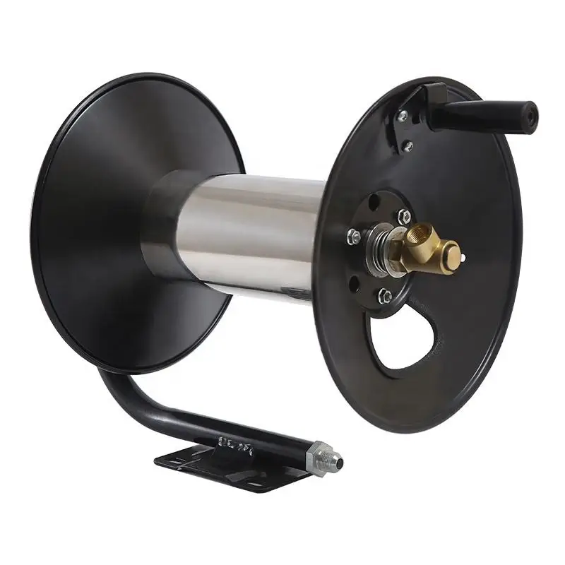 SPS 5000PSI 200FT High Pressure Manual Washer Crank  Hose Reel With Swivel Arm, Mounting Bracket and Heavy Duty Steel