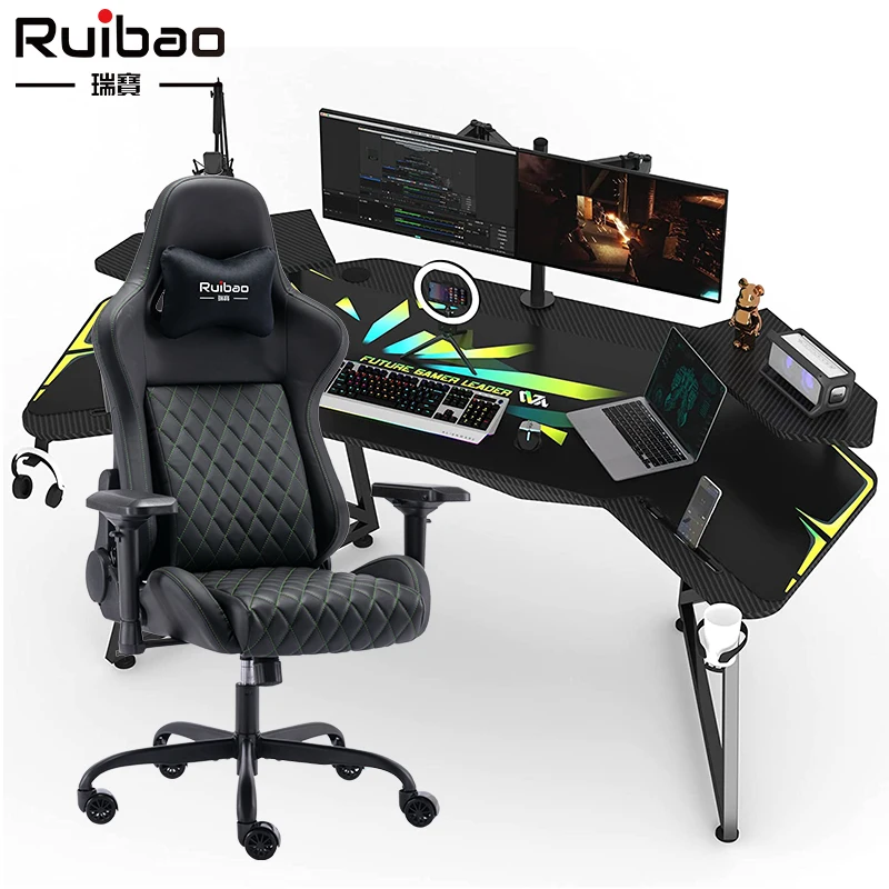 Ruibao Best Selling Gaming Desk Good Quality Height Adjustable Computer Gaming Table For PC