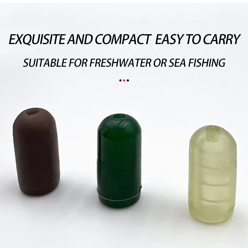 50pcs Carp Fishing Buffer Beads Anti-Tangle Swivel Stopper Rig Fishing Terminal Rubber Shock Rig Beads