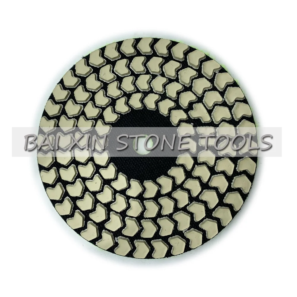 Baixin Most popular 4 inch 100 mm Diamond and resin wet dry polishing pads for marble granite Polishing Pad disc