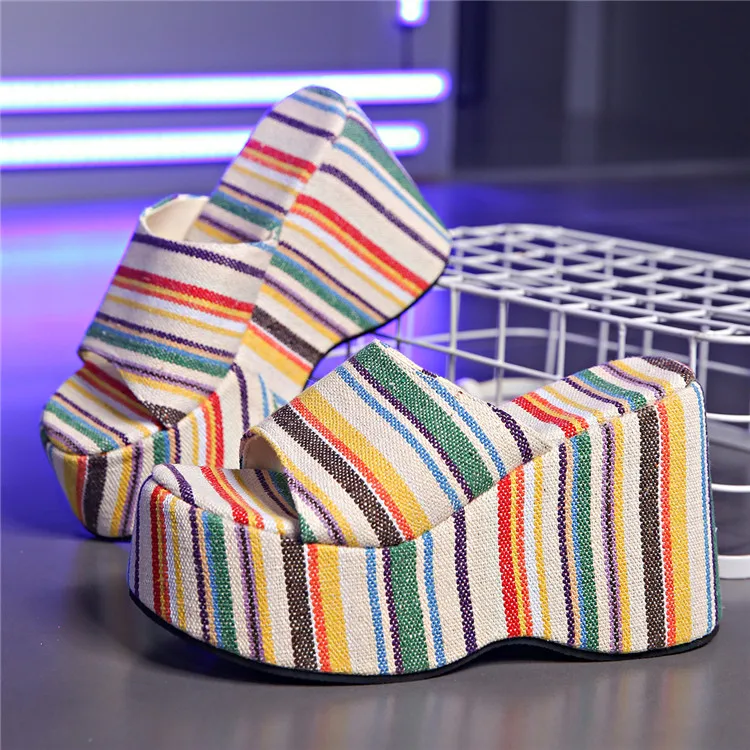 MH860-fashion wedges sandals for women and ladies 2024 summer platform slippers