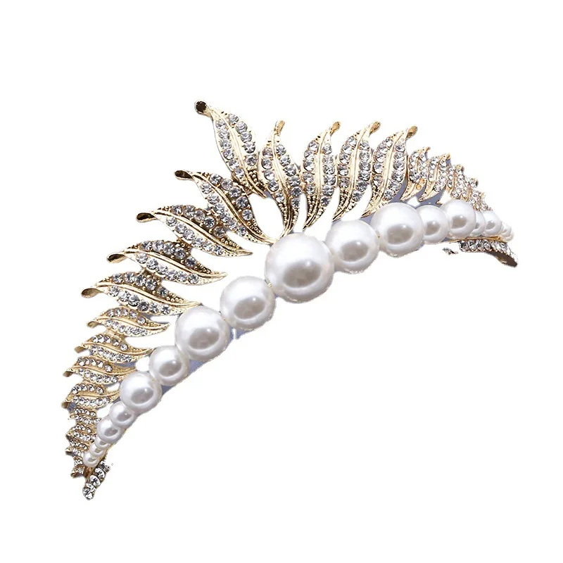 Bride Korean crown exquisite fashion hair ornaments Jin Ao half arc crown location photo headdress manufacturers wholesale
