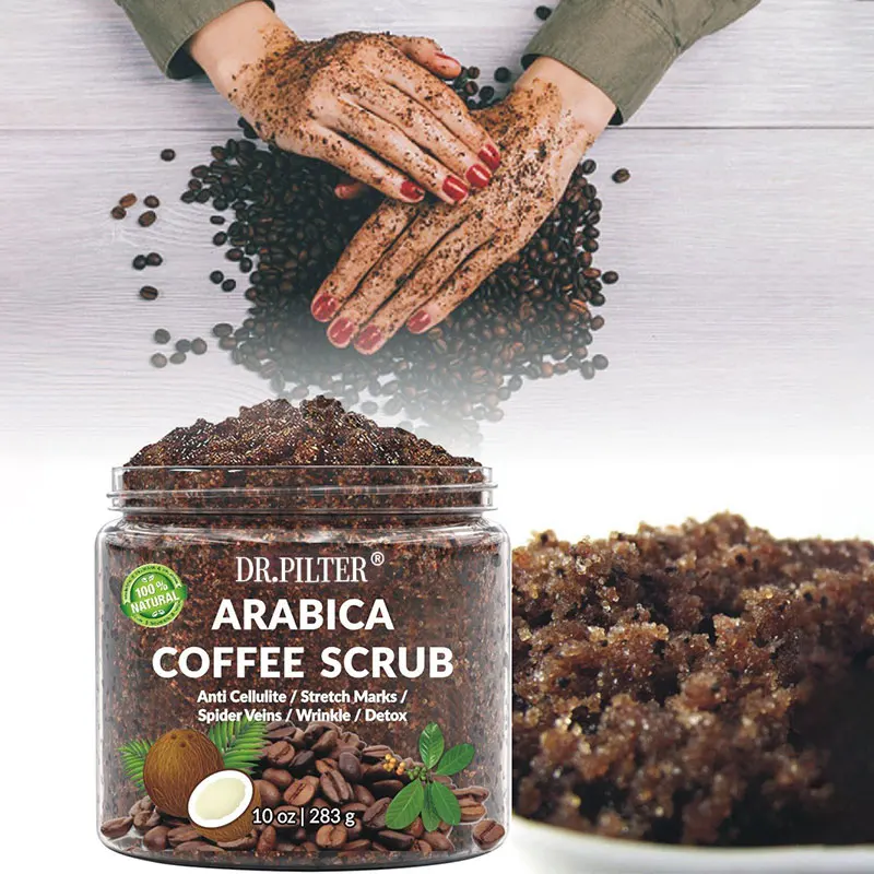Private label wholesale coffee scrub cellulite natural exfoliating  coffee body scrubs coffee scrub