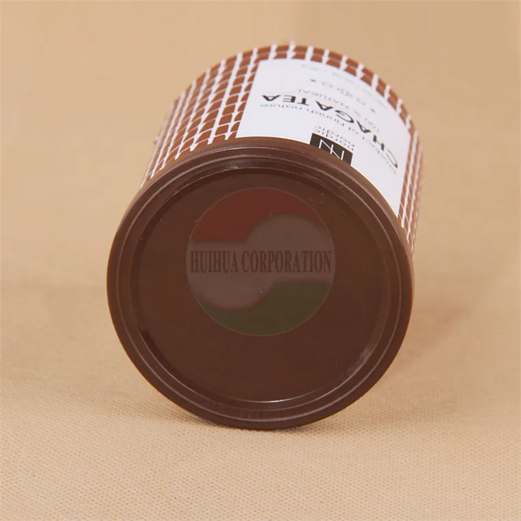
BLack Lid Paper Packaging Tube / Tin Cans Plastic Cap 73mm 