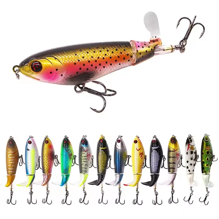 DN 10.5cm 17g  floating whopper popper fishing lure top water whopper plopper lure hard bait propeller fishing lures