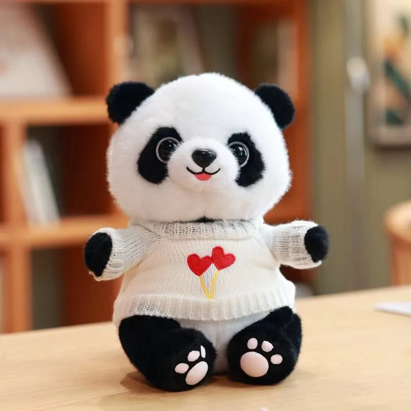 25~40cm Giant Panda Plush Toys Super Soft Pillow Cartoon Animal Bear Stuffed Baby Doll Classic Kids Birthday Christmas Gifts