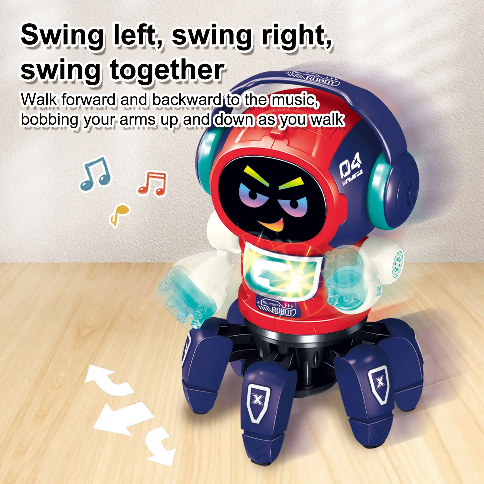 Cartoon Octopus Crawling Toys Educational Sensory Toddler Toys Musical Walking Plastic Octopus Baby Toys For Kids