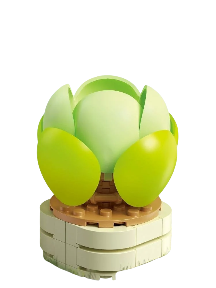 Rose Flower Bouquet Building Blocks Set Artificial Rose Sets with Vase for Home Office Decorating