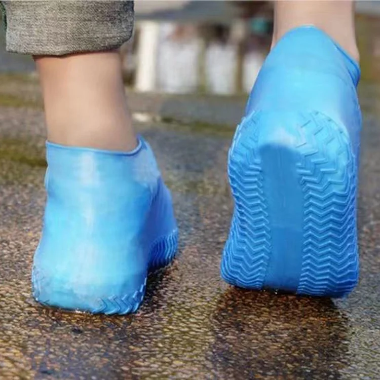 Factory wholesale protective anti slip reusable custom waterproof silicone shoe cover rain