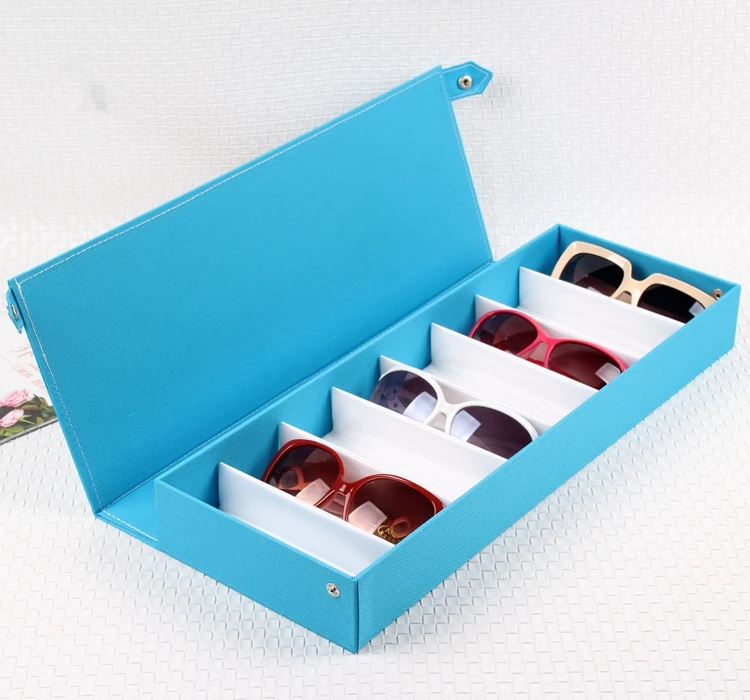 2020 Luxurious Hot sale Colorful 8 pcs Leather Eyewear Sunglasses Display Stand Storage box