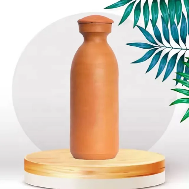 Hot sell Canada style handmade terracotta clay water bottle with lid creative ceramic cup porcelain mugs stoneware water bottle