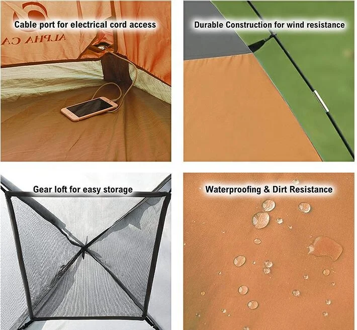 
Camping Portable Tents from Suppliers Four-season Tent Canvas Two Bedrooms & One Living Room Silverline >3000 Mm ST-CT1123001 