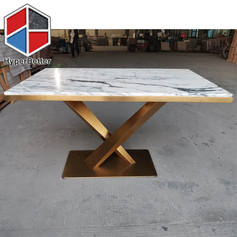 Metal X design table leg for rectangle dining table