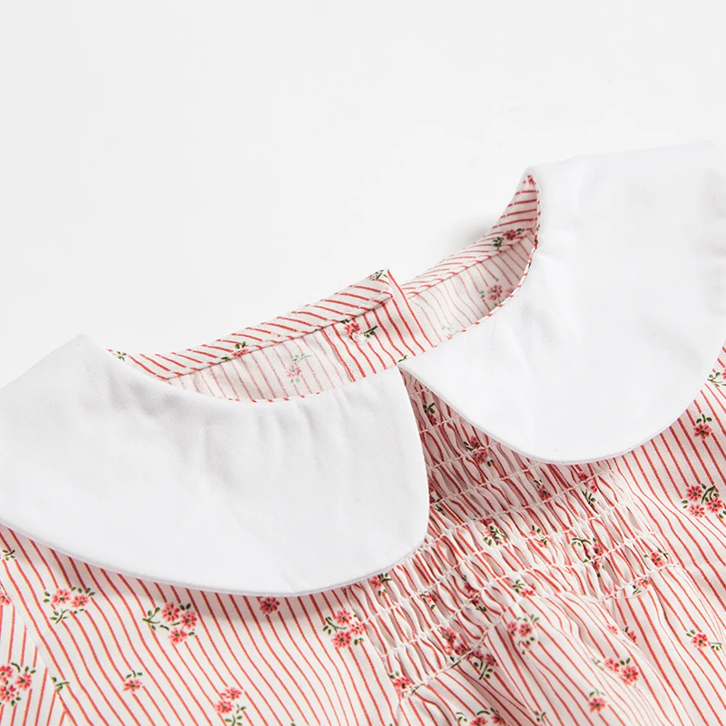 Рубашка детская демисезонная с цветочным принтом и рюшами