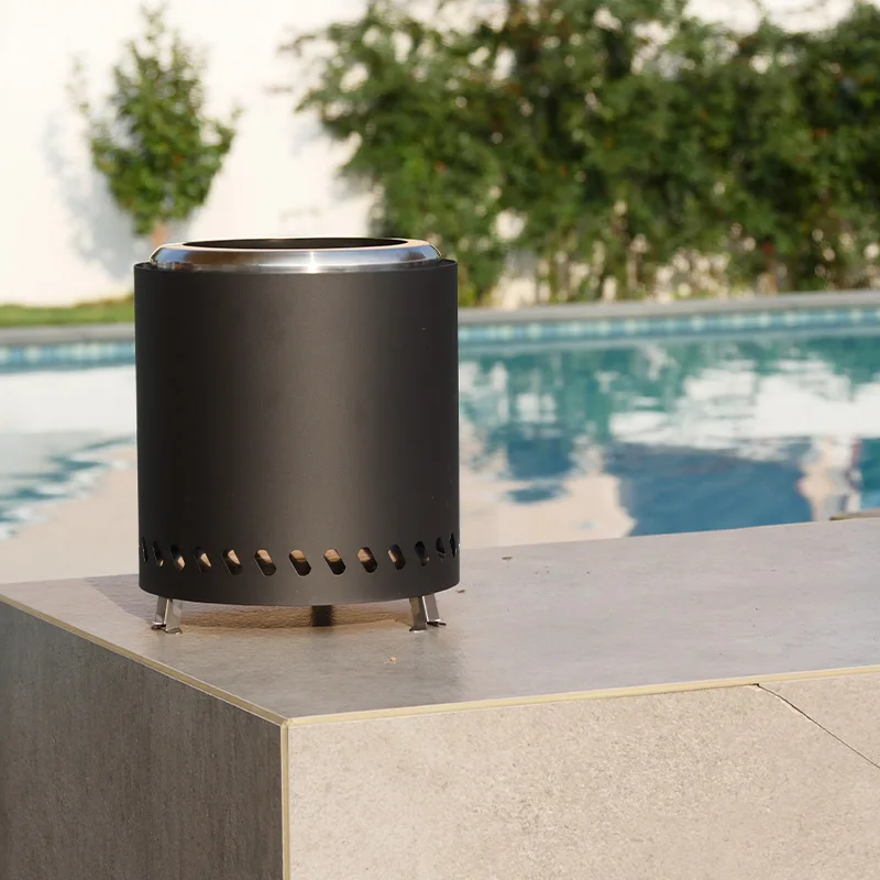 Stainless Steel Table Fire Pit Firewood Pot Stove Smokeless Fire Pit Firewood Stove