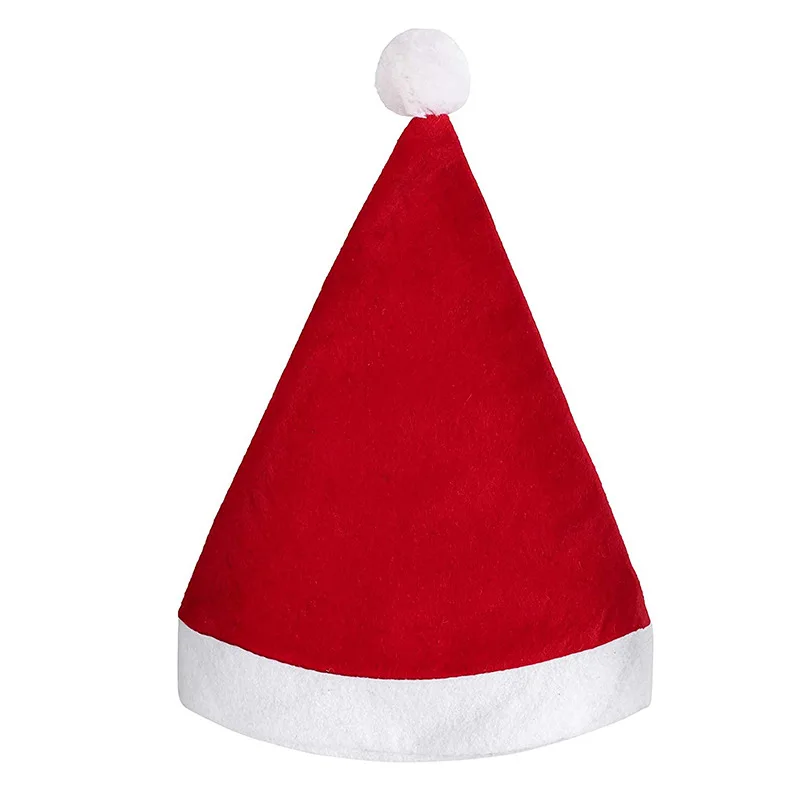 Factory Direct Sales Christmas Adult Santa Claus Christmas Hat Decorative Cartoon Cute Gift Shiny Sequined Kids Christmas Hat