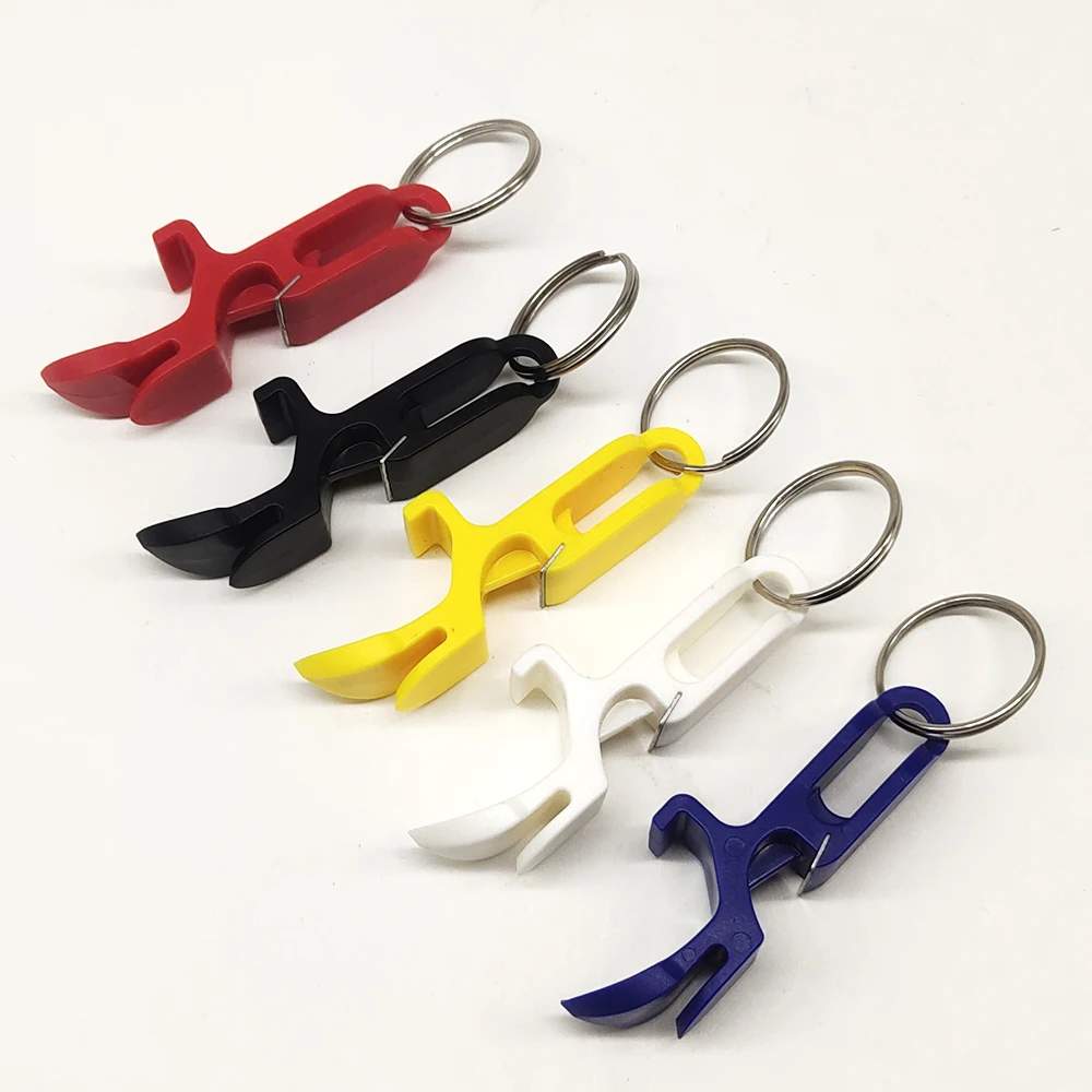 Factory Hot Sale Strong Plastic Bottle Opener 4 in 1 Multi Functions Keychain Shotgun Tool