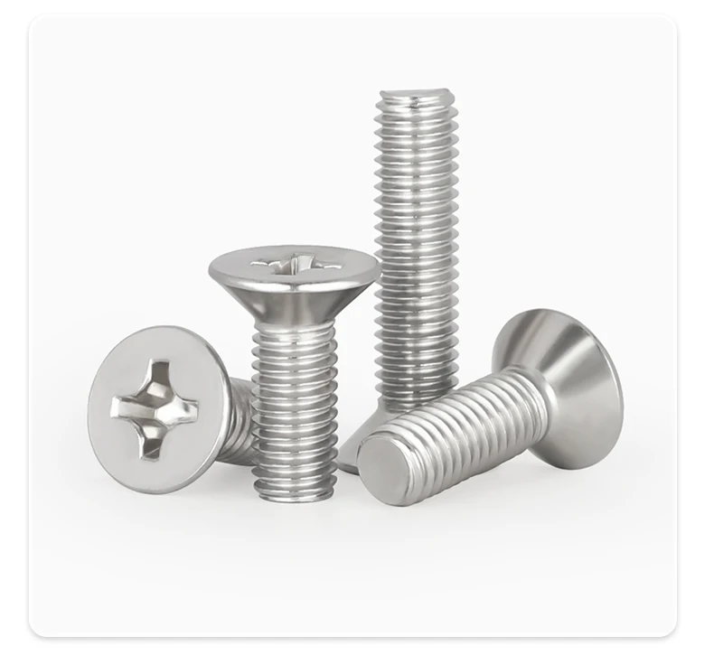 M2 M3 M4 M5 Phillips Flat Countersunk Head Screw Zinc ,Nickle Black Plated Plain Screws