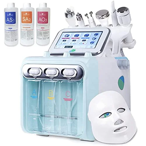 7 in 1 Hydra LED Mask Skin Peeling Blackhead Extraction Hydro Aqua Facial Dermabrasion Beauty Machine for Eye Body Rejuvenation