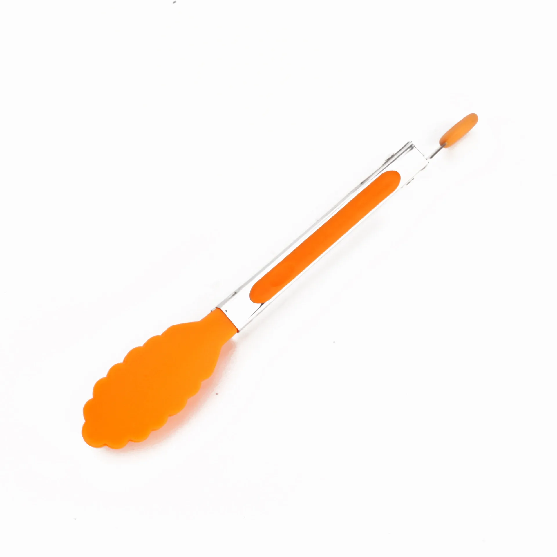 Silicone nylon food tongs stainless steel silicone 8-inch Yangjiang factory direct