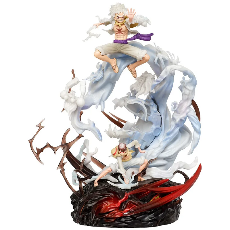 High Quality hot Japanese anime One Pieces 23cm Anime Figures One Pieces Nika Luffy Gear 5 Statue Model Toys Action Figures